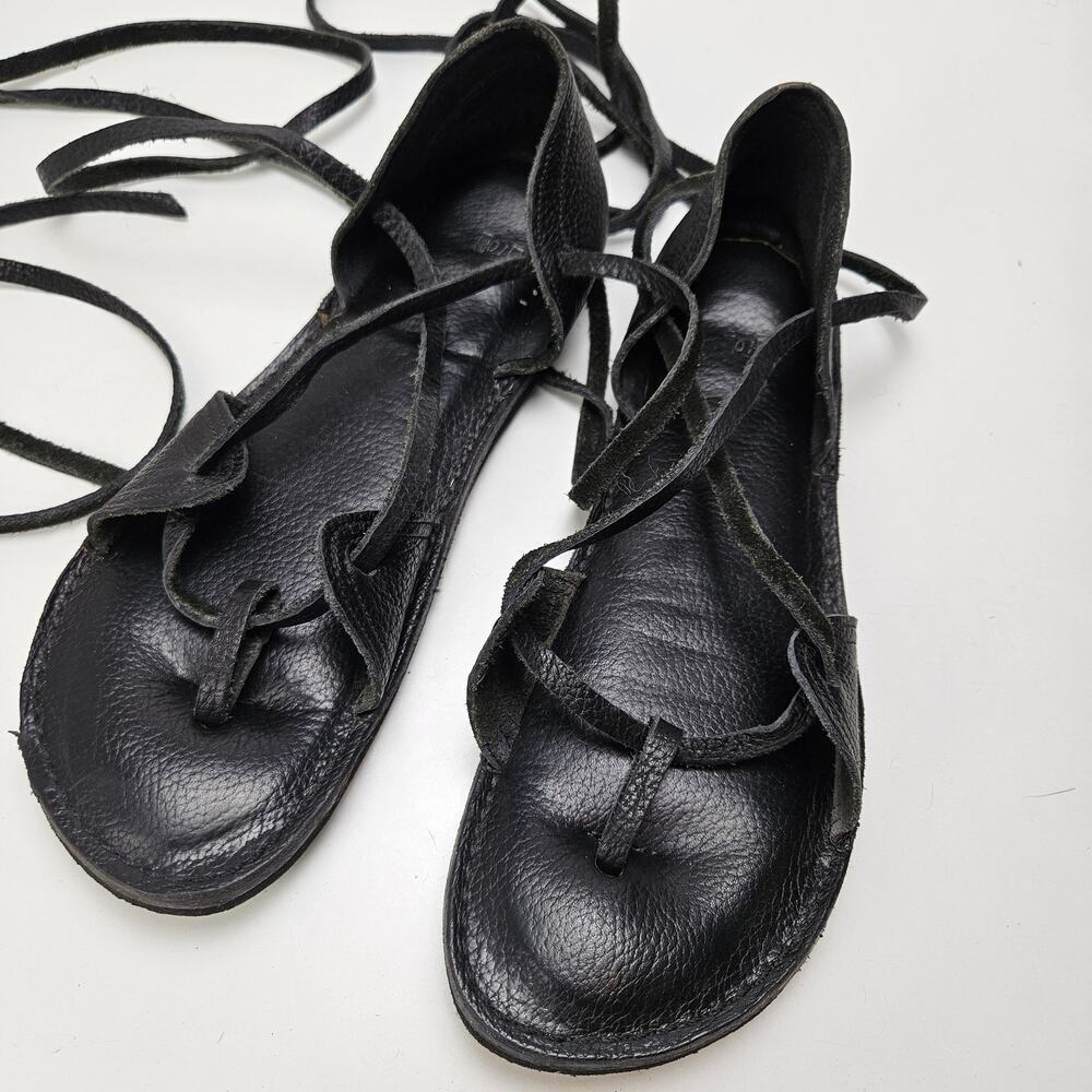 Elegant Black Leather Sandals
